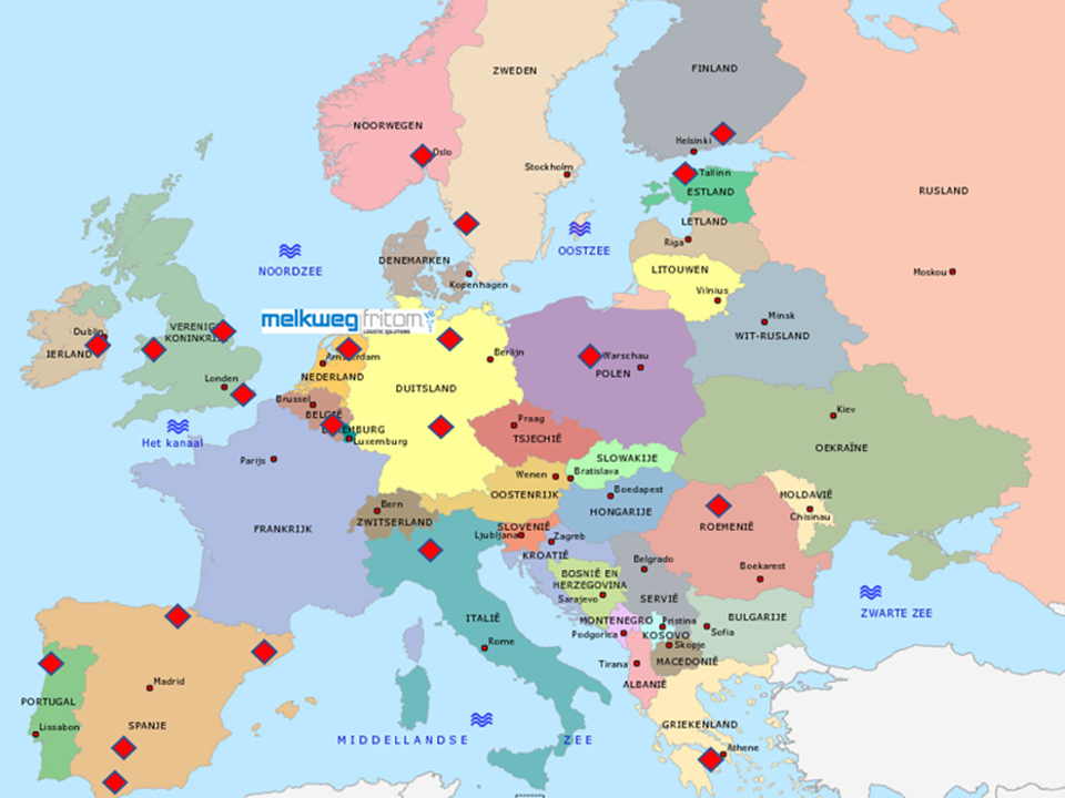Kaart Europa Compleet Kleiner